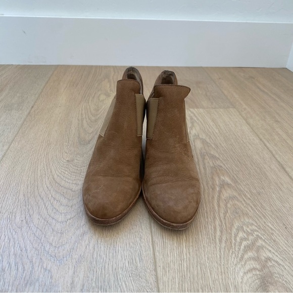 Eileen Fisher Tan Suede Ankle Bootie - Picture 2 of 7